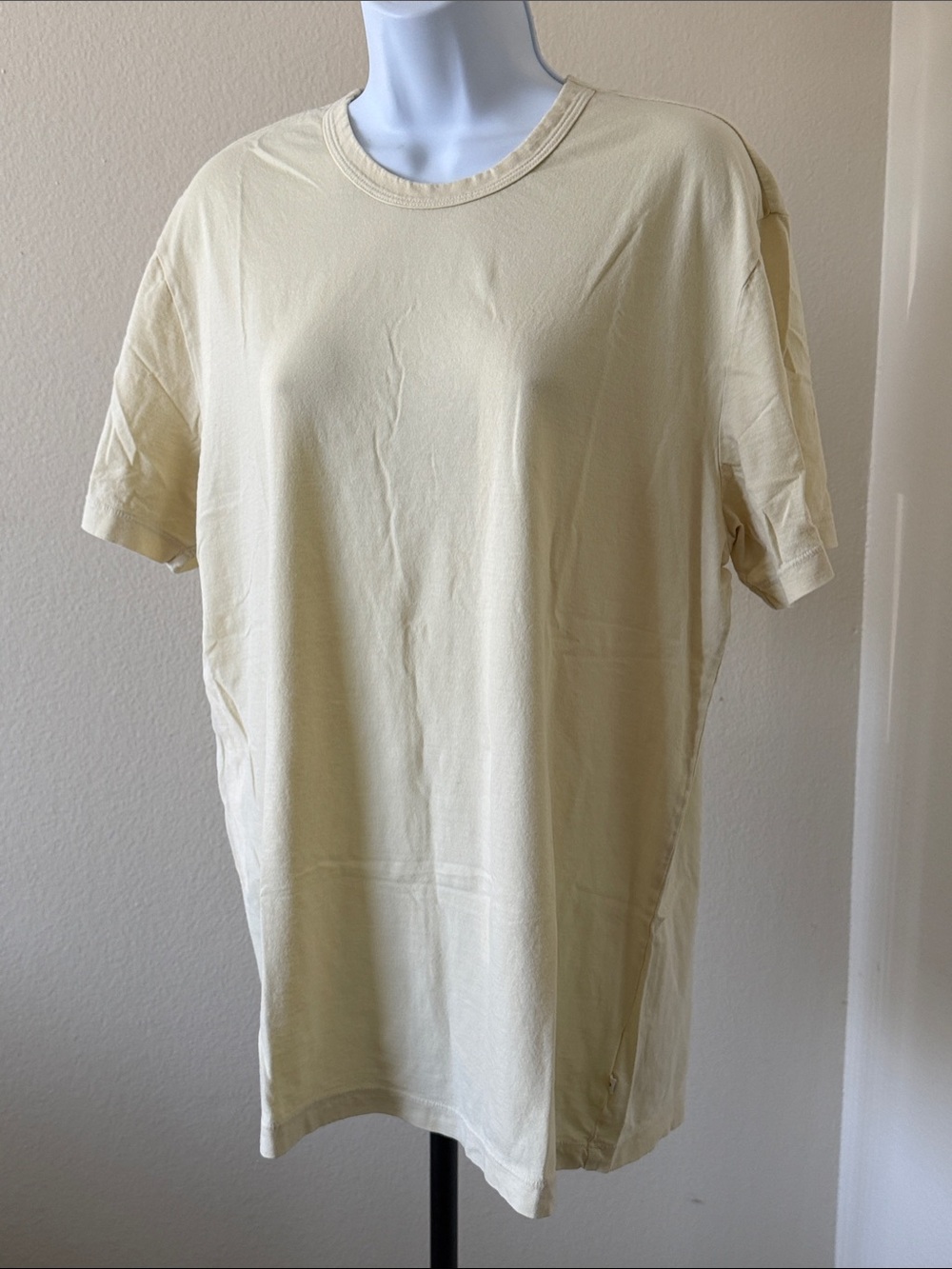 James Perse Men's Short Sleeve Crewneck Tee in Cream